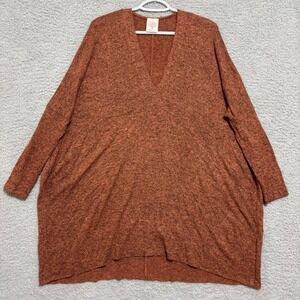 Oversized V-Neck Tunic Sweater Medium – Freeloader